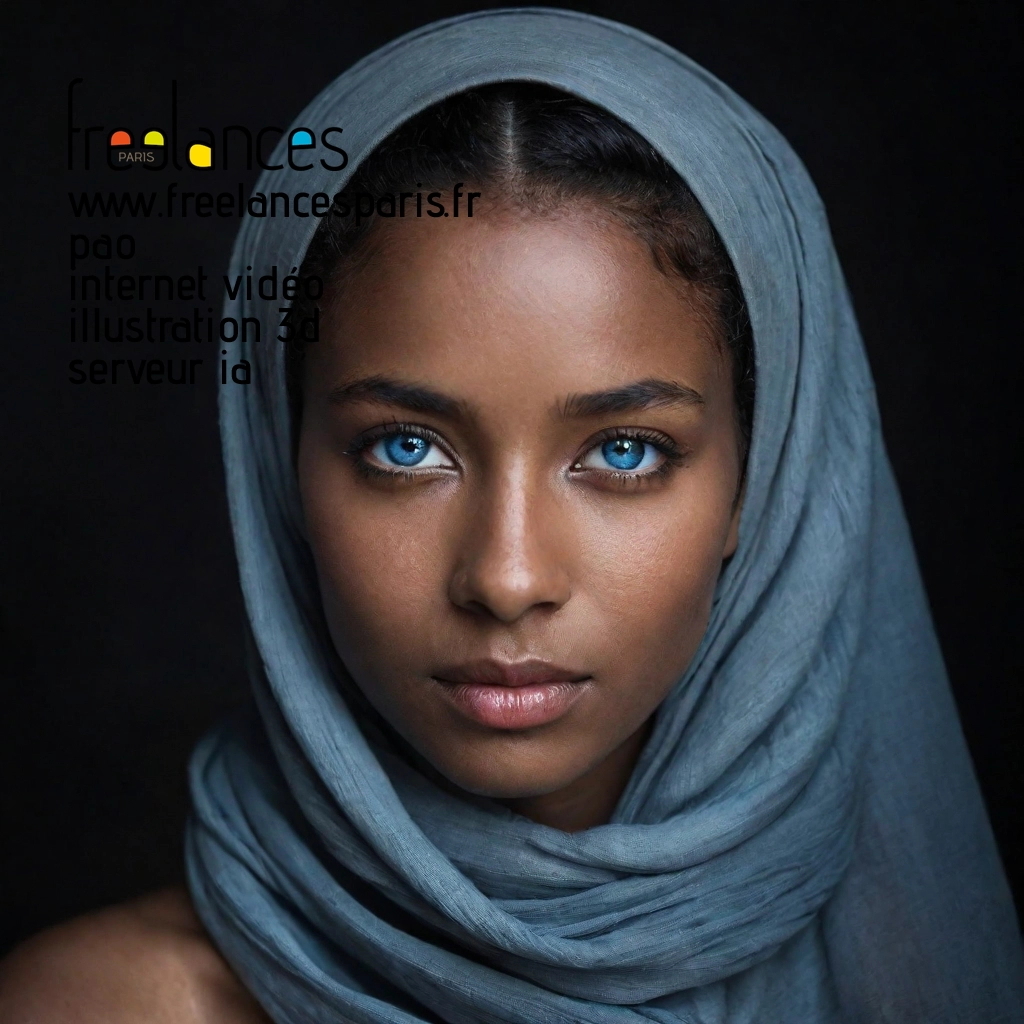 Pao mise en page internet vidéo illustration 3d serveur IA générative AI freelance paris studio de création magazines 738tdwf0